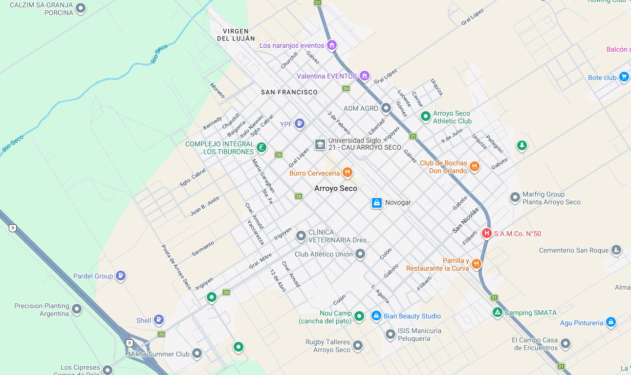 Ubicación de Arroyo Seco